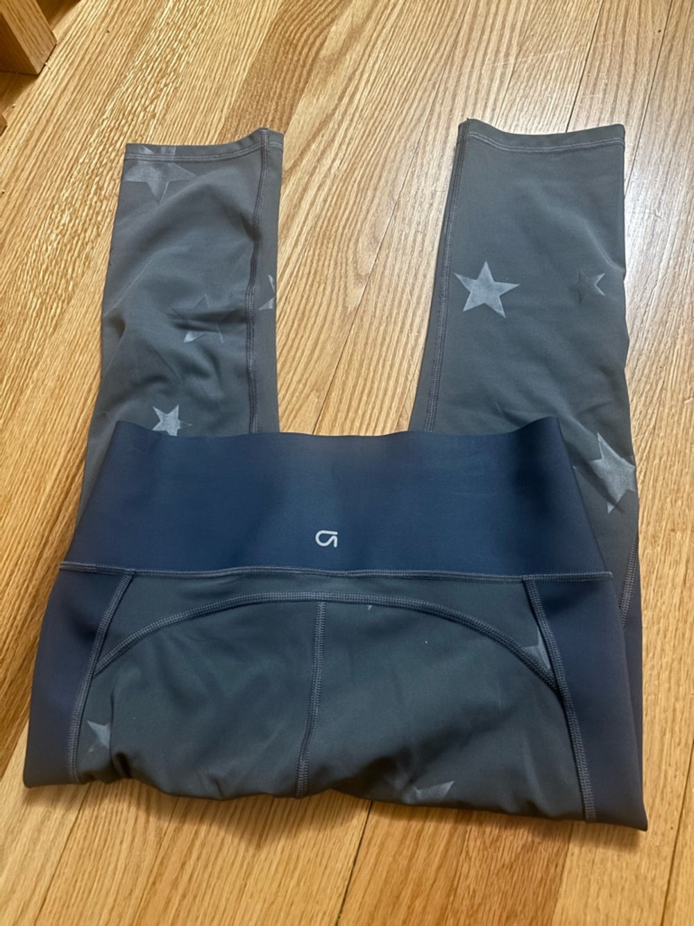GAP Dark Gray Leggings with Silver Star Print